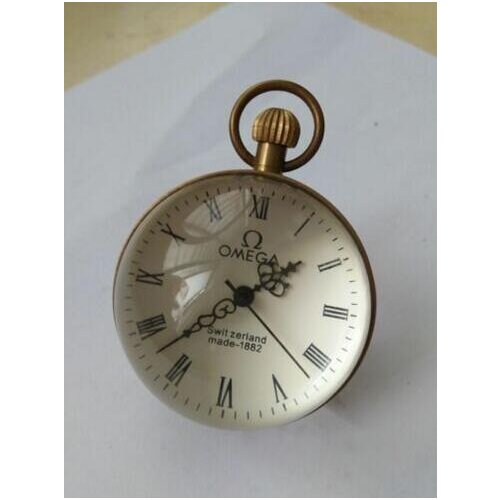 2.5 inch / Works CHINESE vintage BRASS GLASS pocket watch BALL clock
