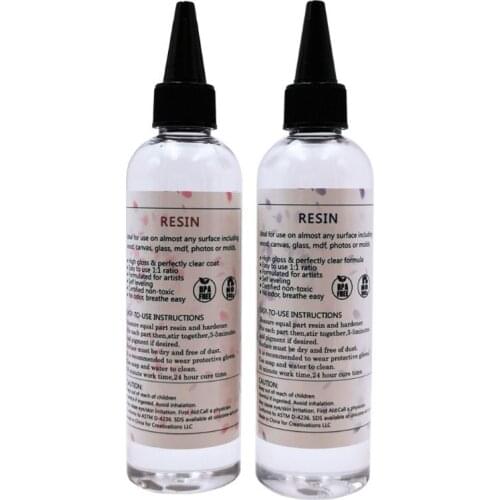 8 Ounce Quick Curing AB Resin 1:1 Kit Clear Hard Epoxy Resin Jewelry Making Tool Dropship