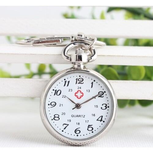 1PC No Waterproof Watches elderly Clear Large Numbers Nurse Pocket Watches Keys Holders Watches Student Tests Nurse Watches