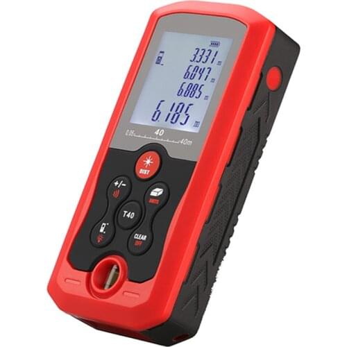 FJS Digital Laser Distance Meter IP54 Dust-proof 40M Hand-held Electronic Rangefinder Measuring Tools