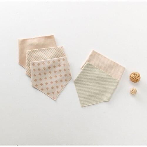 Baby Bib Triangle Cotton Bib Cartoon Printed Saliva Towel Baby Boy Girl Baby Apron Cotton Turban Bib