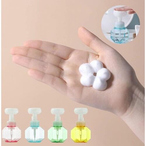 300ml Flower Shape Foam Liquid Soap Dispenser Foaming Pump Lotions Refillable Bottle Liquid Distributor Shower Foam Pump Bottle
