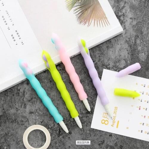 Ellen Brook 1 Piece Korean Stationery Cute Pea Pods Pen Advertising Gel Pen School Fashion Office Kawaii Supplies Gift