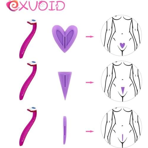 EXVOID Women Bikini Dedicated Privates Shaving Stencil Sex Toys for Couples Pubic Hair Razor Intimate Shaping Tool Sexy Female