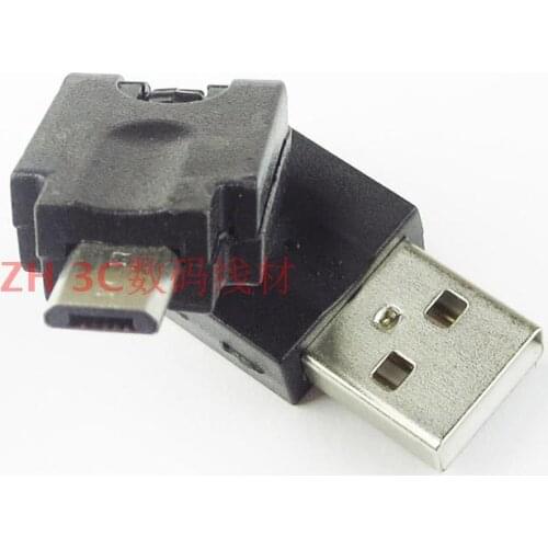 Interface MICRO USB to USB Male-to-male Rotatable Charging Data Transmission Connection Computer Adapter