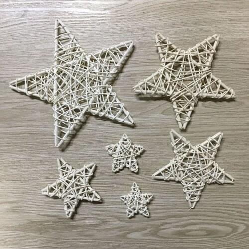 Rattan Star Artificial Wreaths Decorations for Home DIY Flowers Frame Indonesian Vine Garlands Christmas Wedding Party Crafts