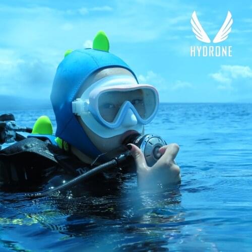 Cartoon Dinosaur Diving Hood Cap Hat Helmet 3mm Neoprene Scuba Diving Freediving Snorkeling Underwater Sunscreen Dive Equipment