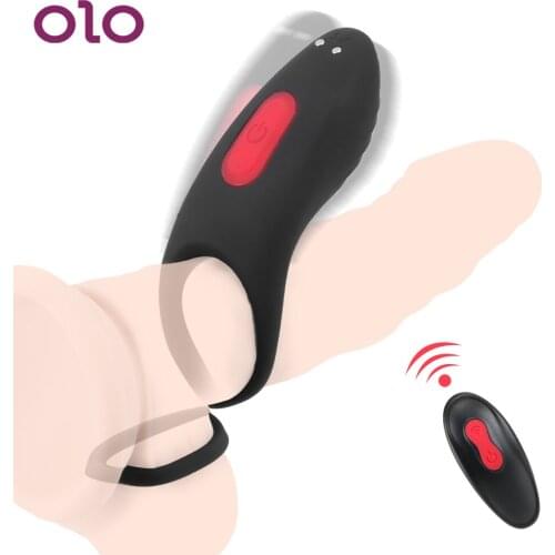OLO 9 Speed Sex Toys for Men Couples Penis Ring Sex Ring Cockring Remote Control Vibrating Cock Ring Products for Adults