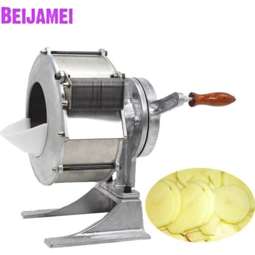 BEIJAMEI stainless steel Commercial Potato Slicer Price Fruit Vegetable Potato cutter slicer Machine For Sale