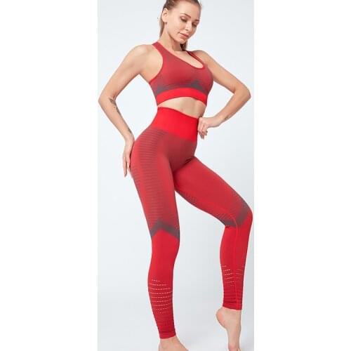 ASHEYWR Women Push Up Bras Sets High Waist Breathable Elastic Fitness Set Female Sexy Hollow Workout Two-Piece Suit Quick Dry