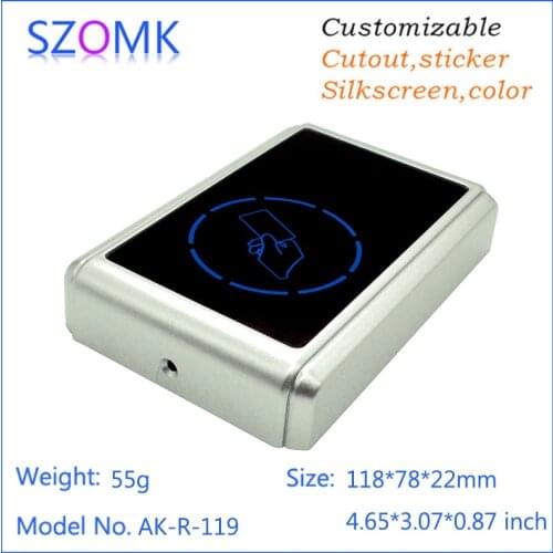 1 piece, 118*78*22mm szomk hot sales plastic RFID enclosure reader electronics project box wall mounting equipment sensor box