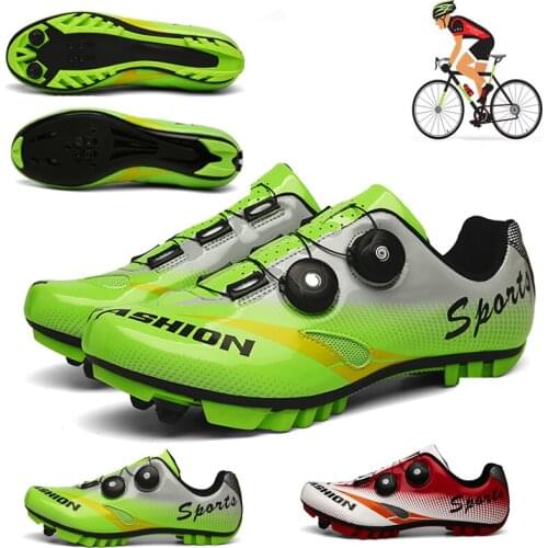 2021 New Professional Men Women Sneakers Self-locking Mountain Breathable Lightweight Non-slip Couple Cycling Shoes