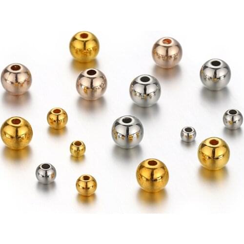 200-1000pcs 3mm 4mm 6mm Gold/Silver Plated CCB Round Seed Spacer Loose Beads For Jewelry Making DIY Beading Accessories Supplies