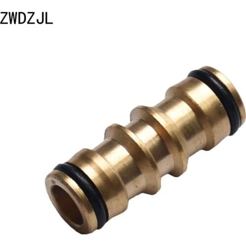 Brass 5/8" 2 way Quick Connector Garden tap adapter Garden Irrigation Connector Extension joint Adapter 2pcs