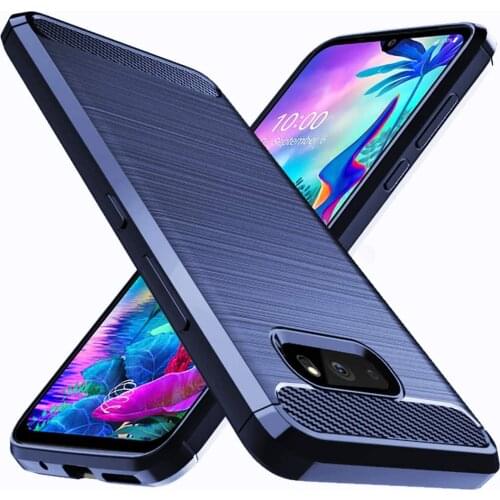 LG G8X ThinQ Case,LG V50S ThinQ Case Shock-Absorption Flexible TPU Rubber Full-Body Protective Phone Cover Cover (Brushed TPU)