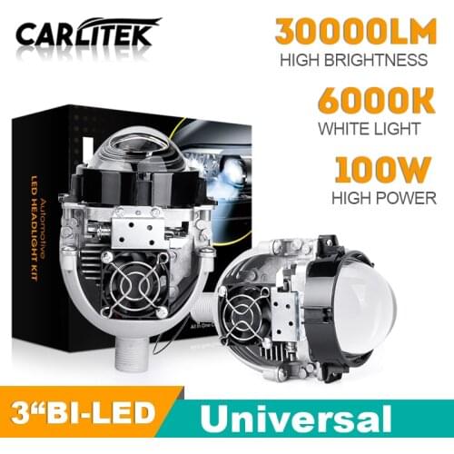 Carlitek 3.0 inch 70W линзы автомобильные Bi-LED Projector Headlight Lenses 9005 9006 H4 H7 Retrofit Styling Hi/Lo Beam Lens XQ