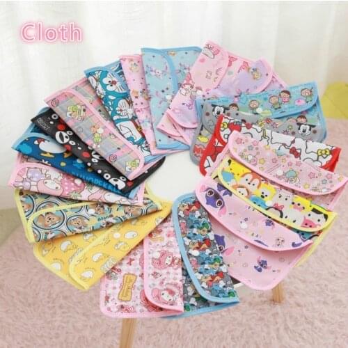 Multiple styles Student Portable Mask Bag Cartoon Mask storage box Flip Dust Respirator Buggy Bag Oxford Cloth cute Mask holder