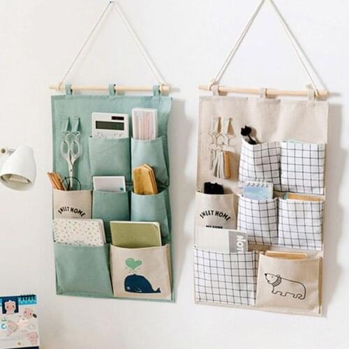 Multipurpose Wall Hanging Storage Bag Contain Everyday Objects Suitable for Bathroom Home Office House Debris Storage