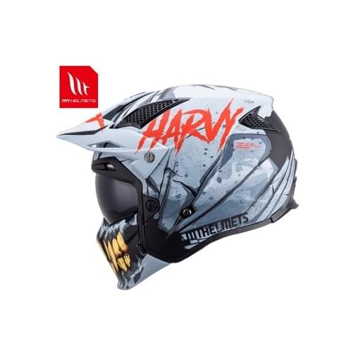 Original MT Motorcycle Helmet Men Women Streetfighter Motocross Helmets Full Face Off-Road Helmet Moto Accessories Wolf Tusks