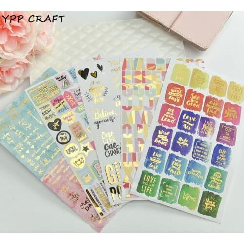 YPP CRAFT Believe Yourself Lovely Sticker set for Scrapbooking DIY Projects/Photo Album/Card Making Crafts