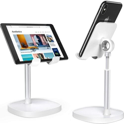 Desktop Tablet Mobile Cell Phone Stand Holder for Office Home Adjustable Height Angle Black Pink White Heavy Duty Stable Highend