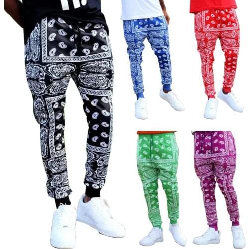 New Men Hip Hop Personality Multicolor Pants Joggers Sweatpants Overalls Male Streetwear Harem Pants Men Fashions Trousers