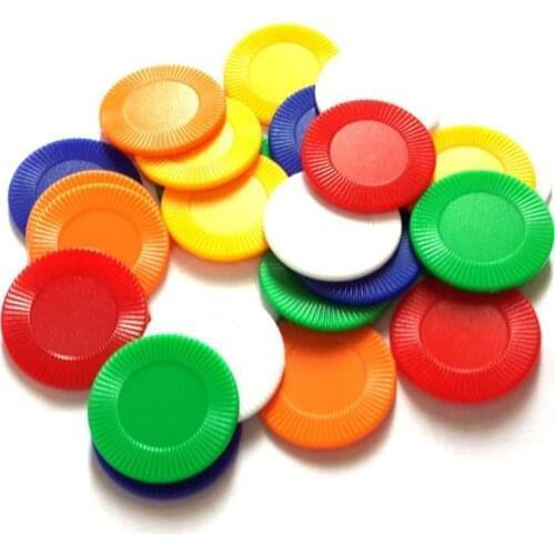 30Pcs/set 23×2.2mm Sun Flower Plastic Poker Chips No Value Coins for Gaming Plastic Coins Currency Props