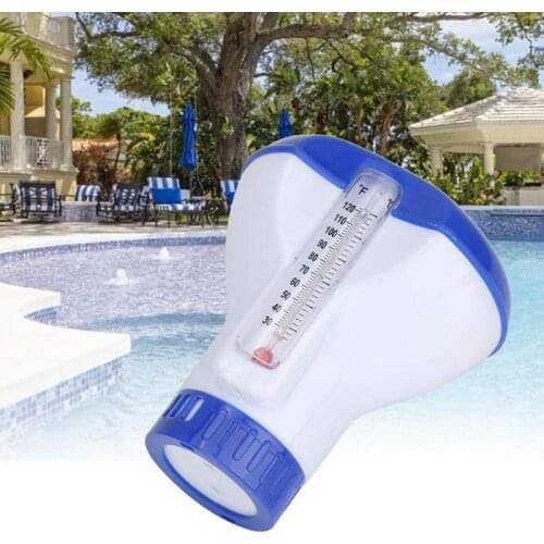 Swimming Pool Floating Chemical Chlorine Dispenser Swimming Pool Accessories Thermometer Disinfection Automatic Applicator Pump