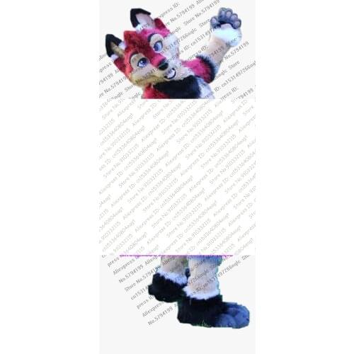 Customized Available REAL PHOTO KJ008 full sets husky dog Suit fursuit CAT wolf Costume fox Party Carnival Gift