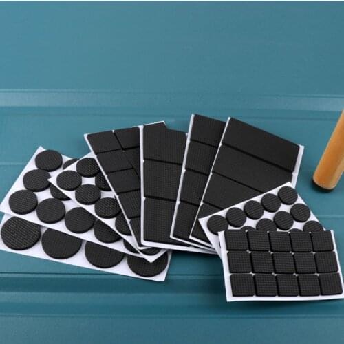 Self Adhesive Anti Slip Pad Rubber Furniture Feet Leg Chair Felt Anti Vibration Buffer Wooden Floor Protectors