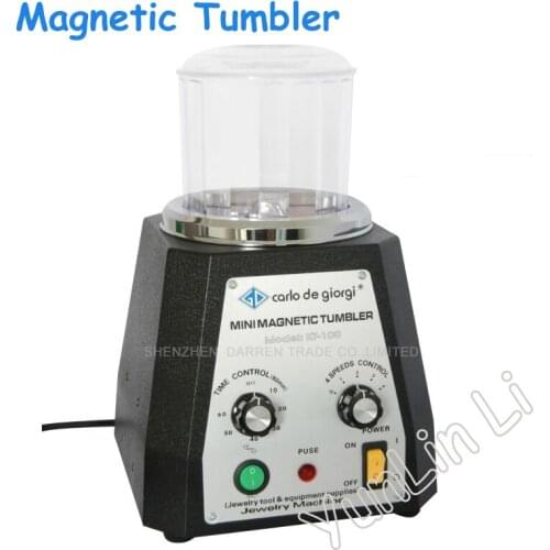 KT-100 Mini Magnetic Tumbler Magnetic Polishing Machine Diamond Polishing Tumbler Gemstone Polisher