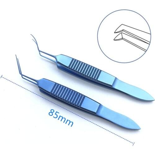1pcs Titanium Utrata Style Capsulorhexis Forcep 86mm ophthalmic eye instrument