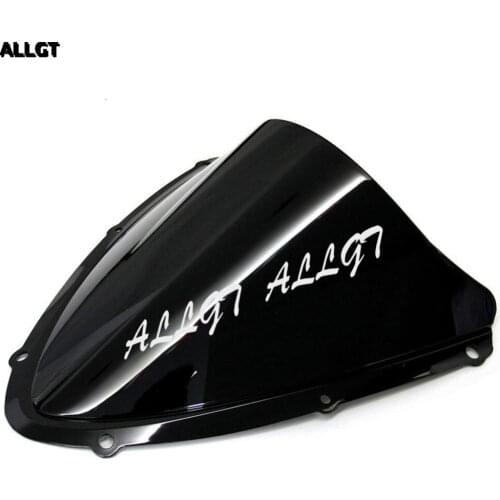 ALLGT Smoke Tinted Windscreen Windshield For Suzuki GSXR 600 750 08 09 K8 Black 2008 2009