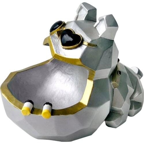 Creative Cool Dog Ashtray Personalized Resin Decorative Sculptures Funny Ashtray House Desktop Figurines Interior Birthday Gifts