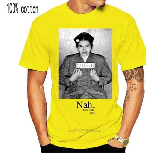 Rosa Parks Nah 1955 Civil Rights Mug Shot Custom T-Shirt History New 2019 High Quality Cotton Casual Brand Movie Tee Shirt
