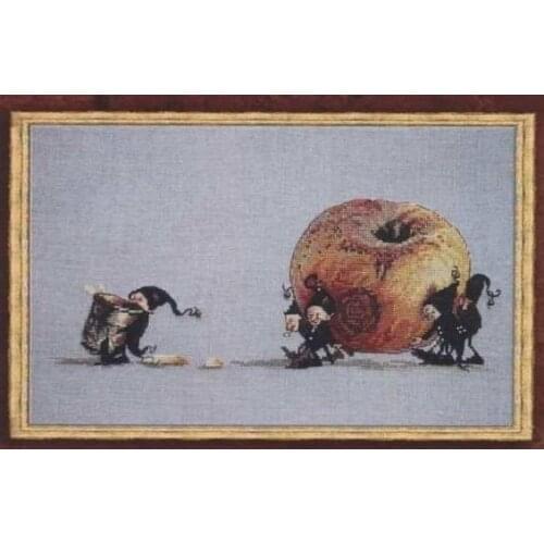 Gold Collection Counted Cross Stitch Kit Nimue Pomme Elfin Four Elfins and Apple Fairy Fairies nium