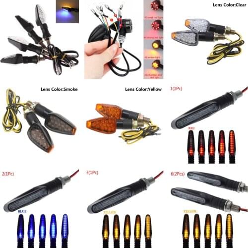 1pc/2PCS 12V Universal Motorcycle LED Turn Signal Light Indicators Amber Blinker Light Flashers Lighting Motorcycle Accessories