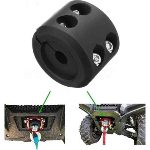 1Pc Universal Winch Cable Hook Stopper Black Rubber Winch Line Hook with Wrench and Screws for KFI Jeep ATV