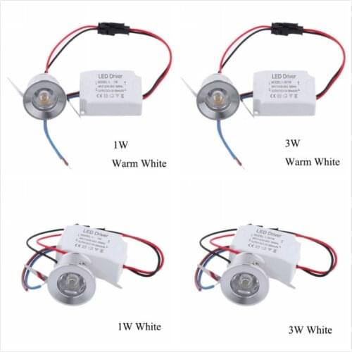 1W /3W LED White/Warm White AC 85-265V Mini Surface Mounted Light Led Downlight Jewelry Cabinet Lamp LED Mini Spotlight Lamp