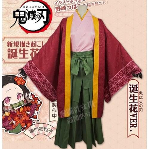 2021 Demon Slayer Cosplay Birth Flower Series Kitchen Gate Midouzi COS Ghost Kill Team Complete Set LL