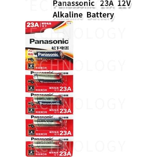 5pcs/lot New 12V Panasonic A23 23A Ultra Alkaline battery/alarm batteries Free Shipping