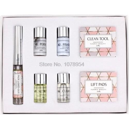 50sets Funmix DIY Lashes Lifting Kits With Rods Glue Eye Lashes Eyelash Perming Kit Cilia Lifting Extension Perm Set Makeup