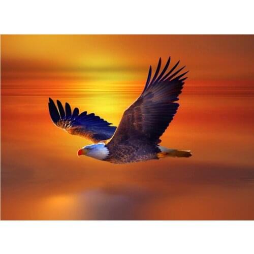 Diamond Painting Animal eagle Embroidery Diamond Mosaic Landscape Handmade Gift Winter Wall Art Full Square