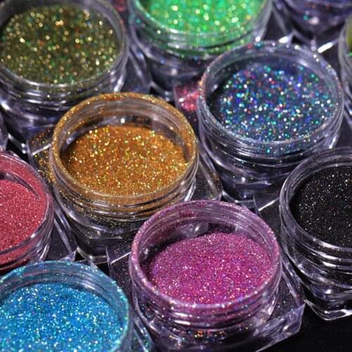 Nail Glitter Magic Effect Glitter Shiny Sparkly Pigment Powder Dust Nail Art Tools Manicure Salon Decoration