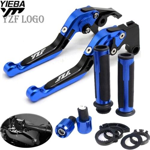 CNC Motorcycle Motorbike Folding Brake Clutch Levers handle grips end FOR YAMAHA YZF R25 R3 YZF-R25 YZF R3 R1 2015 2016 2017