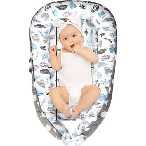 85*50cm Baby Nest Bed With Pillow Portable Crib Travel Bed Infant Toddler Cotton Cradle For Newborn Baby Bed Bassinet Bumper