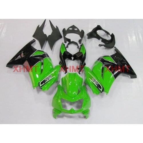 For EX250 2008 - 2014 Abs Fairing EX 250 08 09 Fairing Kits Ninja 250R 2008 Green Black Bodywork