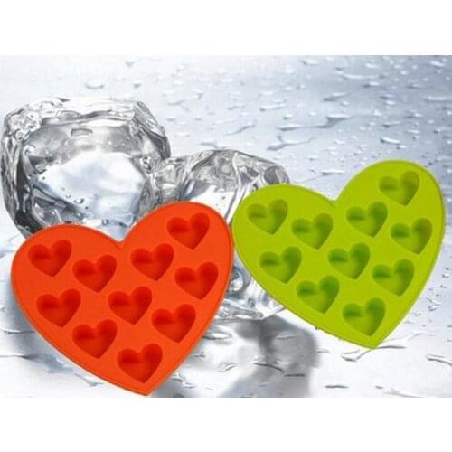 Lover heart shape silicone cake molds 10 cups muffin pan Silicone Trellis Molds Ice Cube Tray Ice Mould Valentines Day Gift