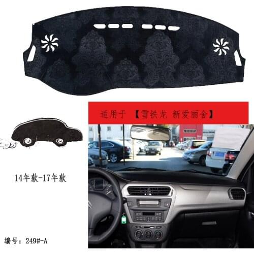 TOMMIA For Citroen Elysee 14-17 C3-XR 15-17 Dashboard Pad Cover Dash Mat Anti-Sun Velvet Instrument