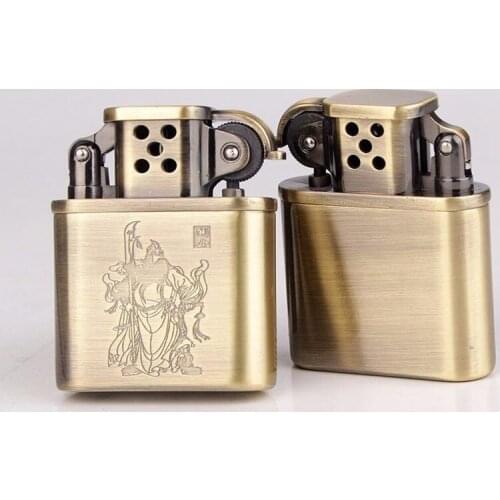 Creative Retro Vintage Metal Inflatable Grinding Wheel Open Flame Lighter High-end Boutique Gifts Smoking Accessories for Weed